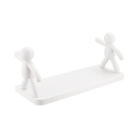 Wall hanging storage character shelf holder box punching free storage rack for office kitchen & bathroom