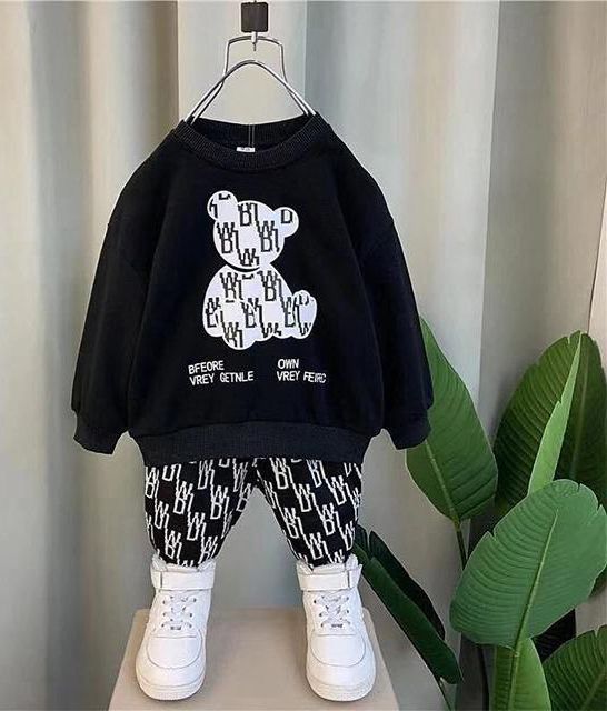 BEAR PRINTED KIDS TRACKSUIT