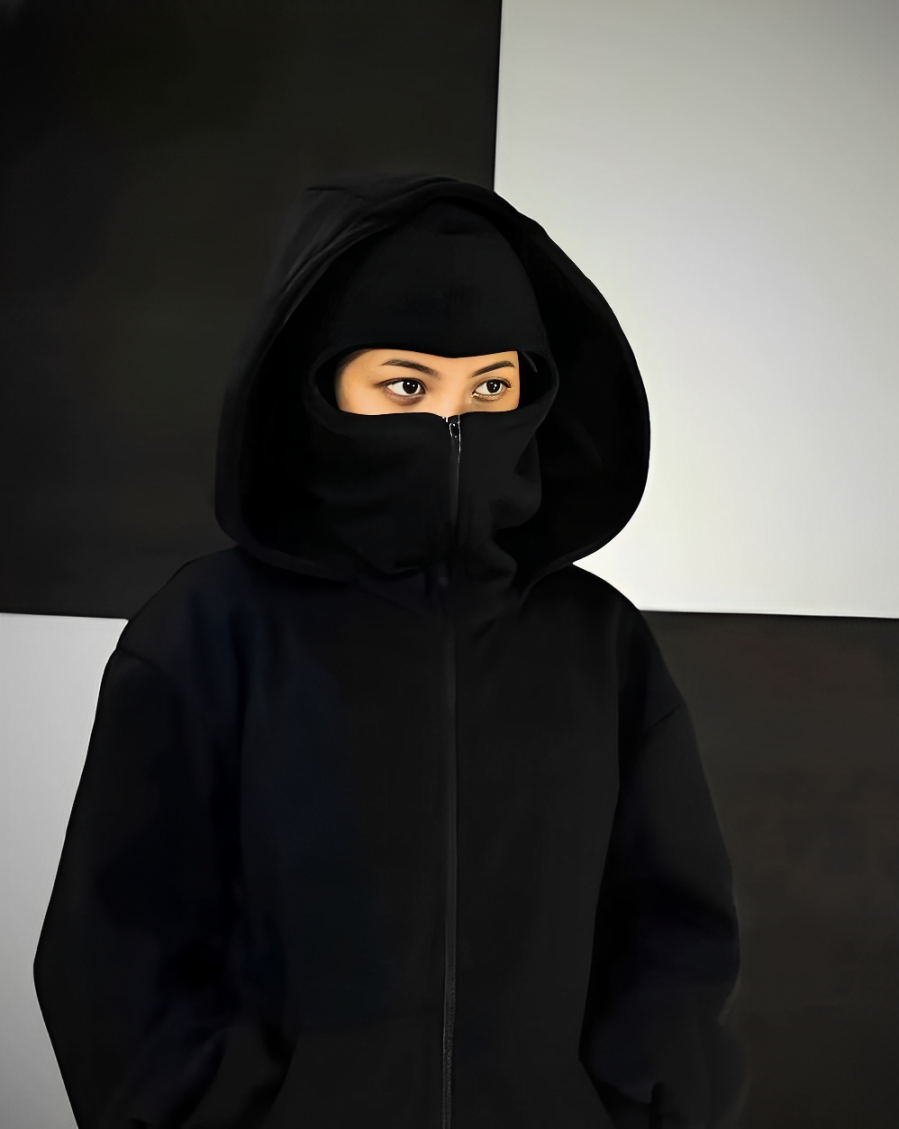 Balaclava Ninja Zipper Hoodie