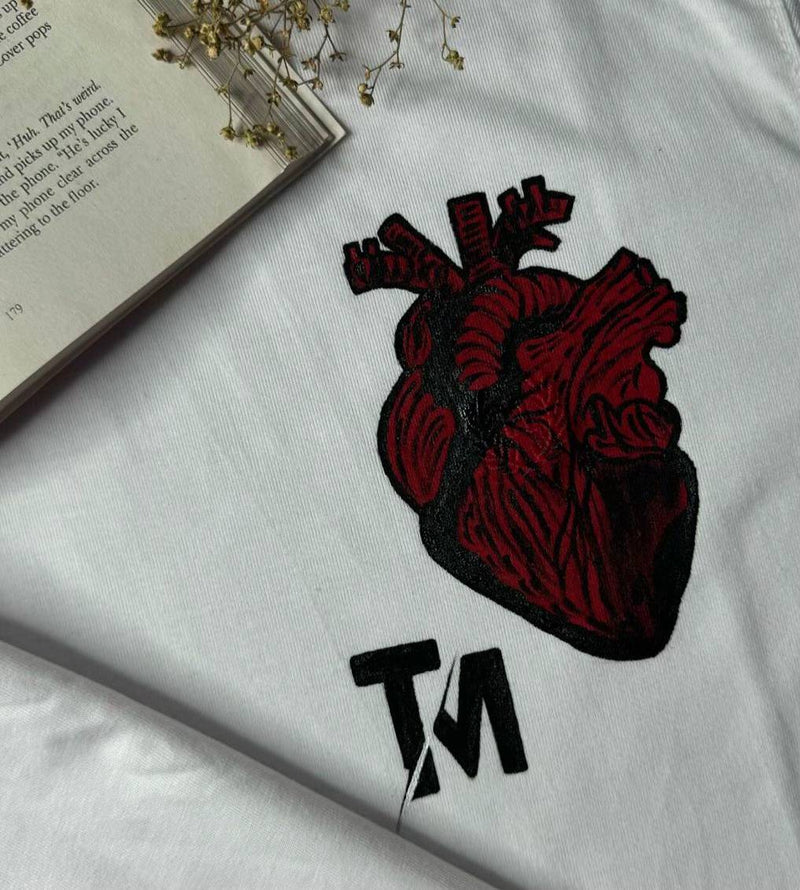 HUMAN HEART PRINTED T SHIRT